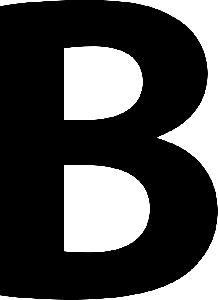 Bold Button Of Letter B Symbol Svg Png Icon Free Download - Bold Icon (714x981), Png Download