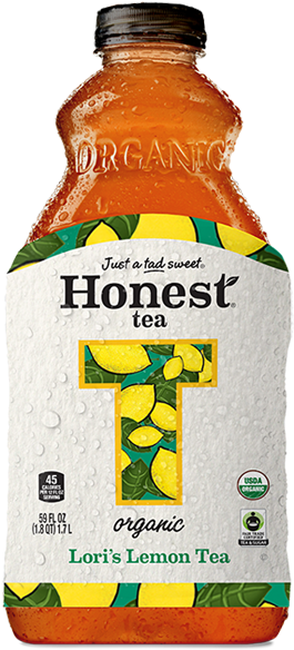 60 Calories Per Bottle/serving - Lori's Lemon Honest Tea (330x684), Png Download