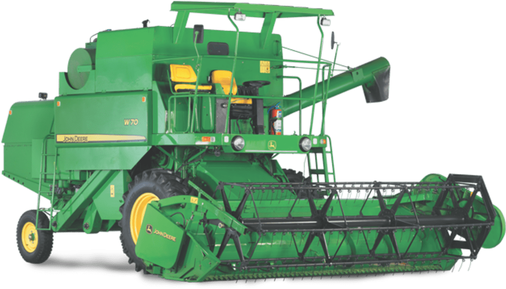 Combine Harvester - John Deere W70 Combine Harvester (1067x768), Png Download