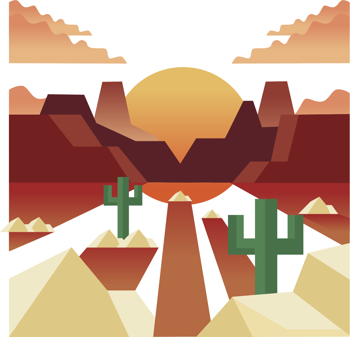 Sunset - Graphic Design (1179x1135), Png Download