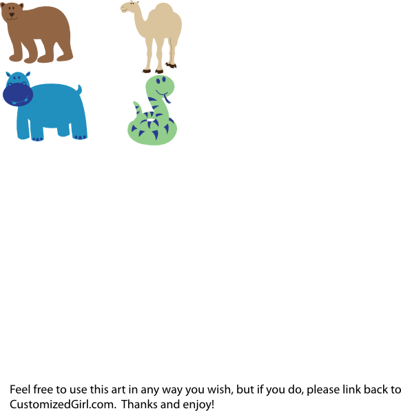 How To Set Use Bear Camel Hippo Snake Svg Vector (582x596), Png Download