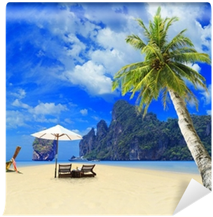 Tropical Beach With Coconut Tree Wall Mural • Pixers® - Xufeng Brand Comfortable Packing Cube 8 Set | Travel (400x400), Png Download