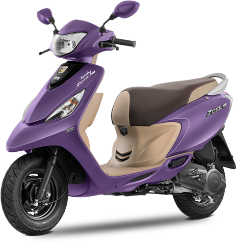 Scooty Zest Matte Purple (560x577), Png Download