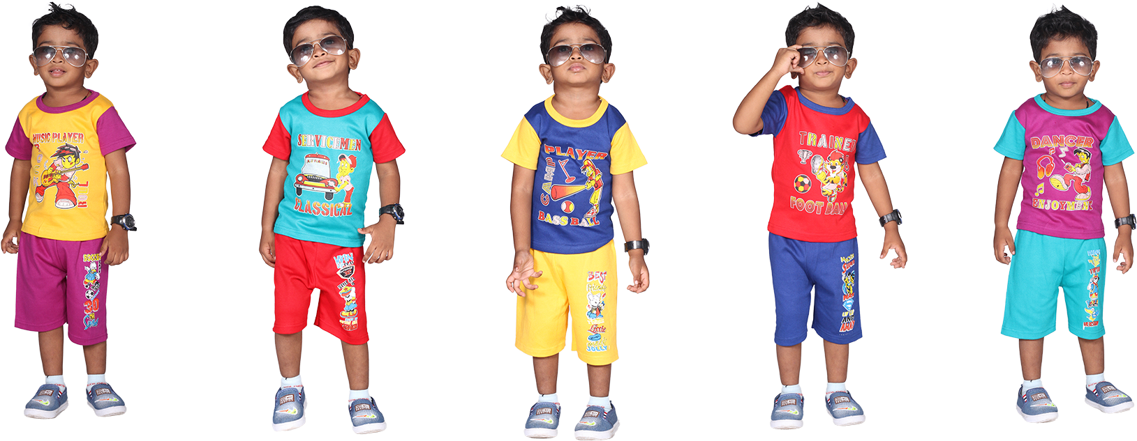 Donald 5 Boy`s T-shirt And Bermudas Set - Child (2500x659), Png Download