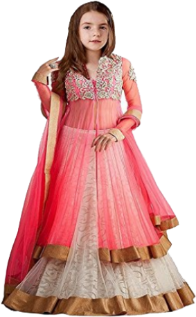 Online Shopping India - Lehenga With Long Kurti (500x500), Png Download