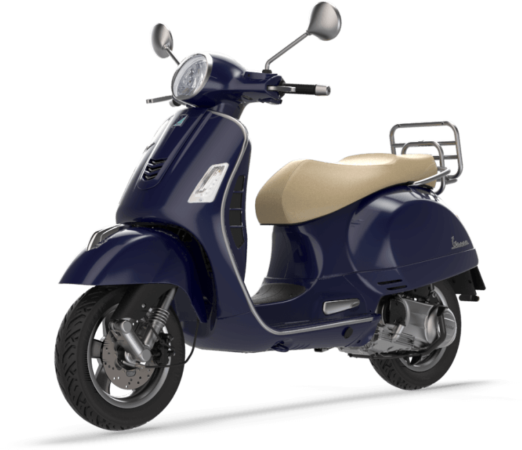 Vespa Scooter Midnight Blue Download - Vespa Gts 300 Black (1000x730), Png Download