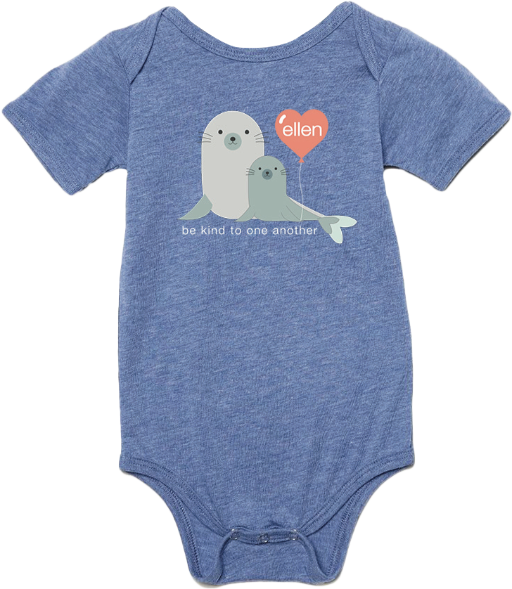 Ellen Show Seal Baby Onesie (1008x878), Png Download
