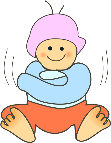 Baby Wear In Winter - Sitting Baby Png Vector (800x800), Png Download