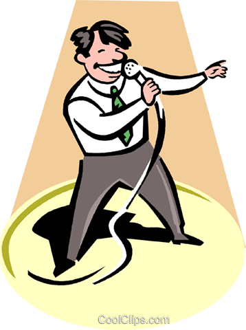 Karaoke Singer Royalty Free Vector Clip Art Illustration - Clip Art (358x480), Png Download