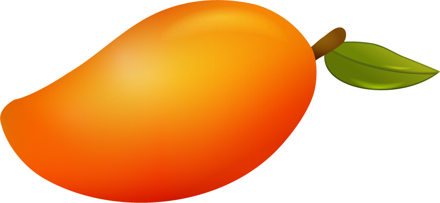 Mango Clipart - Transparent Background Mango Clipart (858x396), Png Download