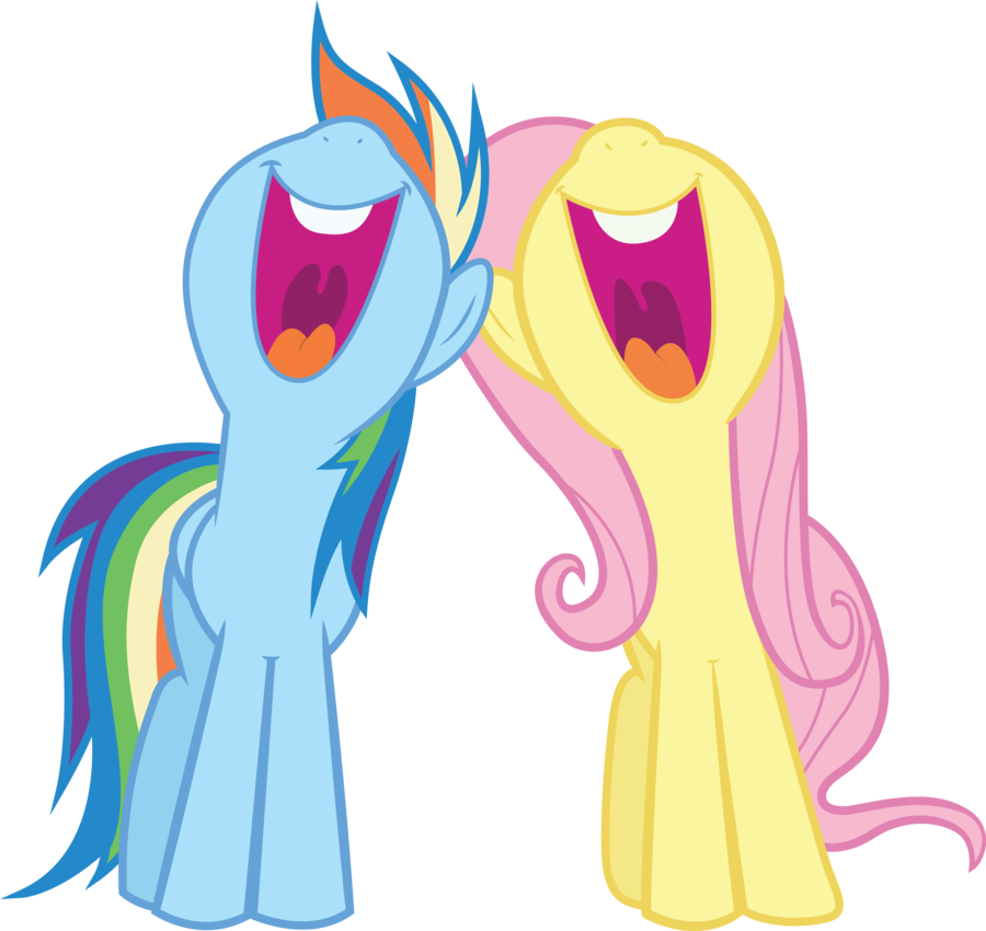 Plenty Of Wonderful Creatures That Soar In The Sky - Rainbow Dash And Fluttershy Singing Mlp Vector (900x850), Png Download