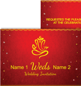 Dark Color Wedding Invitation Card Dark Color Wedding - Wedding Invitation (284x426), Png Download