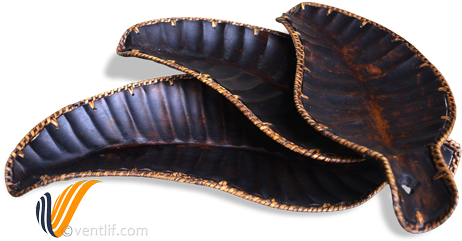 Wooden Carving Set Of 3 Mango Leaf Tray - Wood Carving (500x331), Png Download