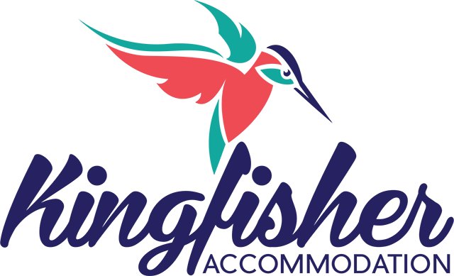 Accommodation, King Fisher - King Fisher Logo Png (640x389), Png Download