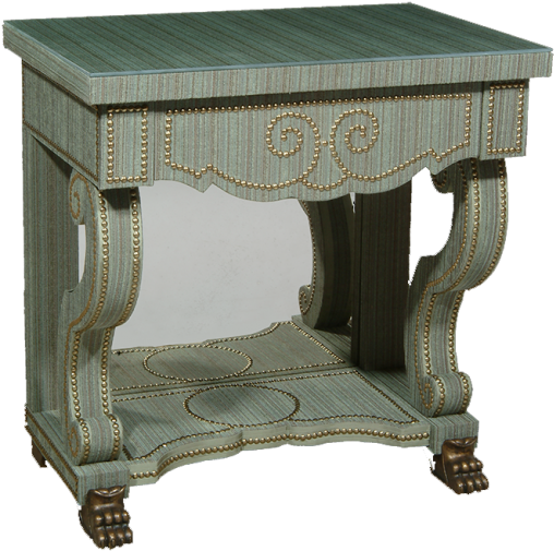 Green Velvet Bedsidetable For Alidad - Nightstand (768x538), Png Download