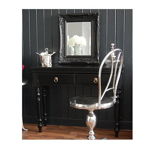 Black Dressing Table Set - Lowboy (500x500), Png Download