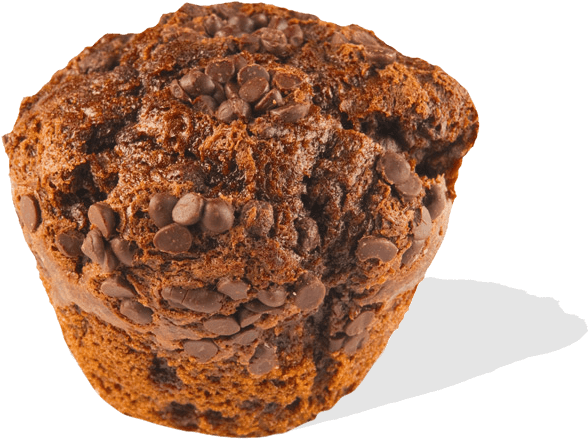 A Delicious Home Style Double Chocolate Muffin Filled - Muffin (900x600), Png Download