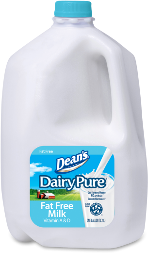 Dean's Dairypure Fat Free Milk - Dairy Pure 2 Milk (319x525), Png Download