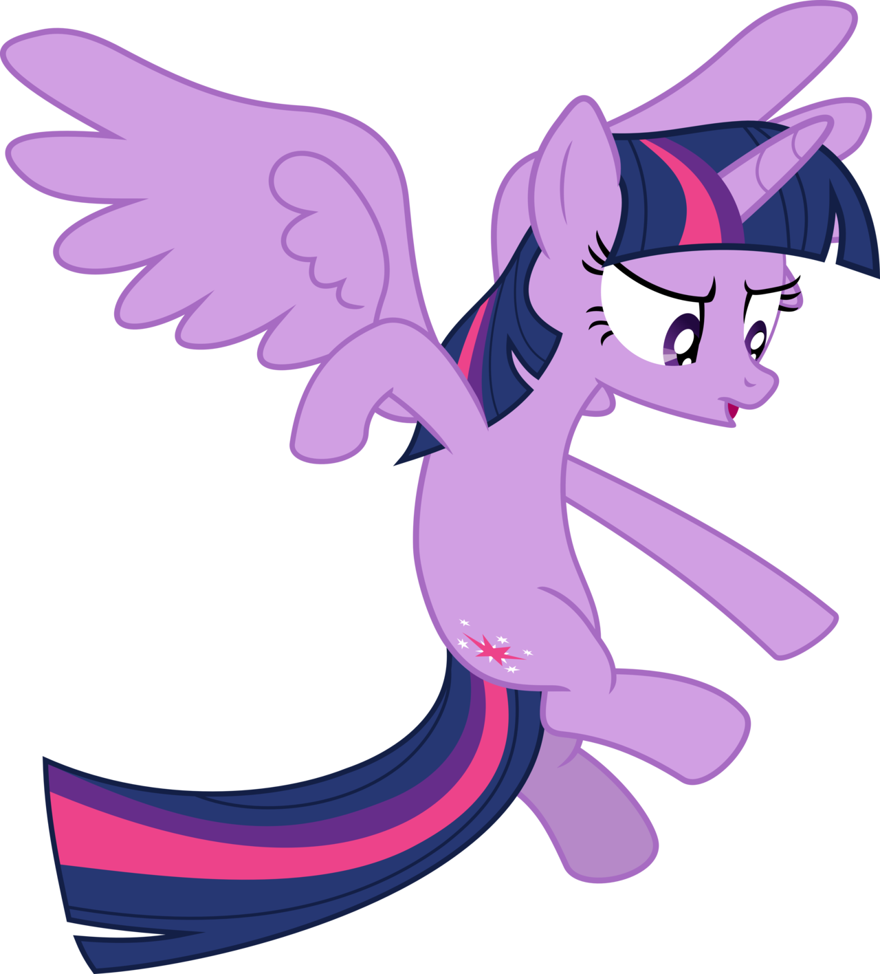 Twilight Vector Flying Svg Free Stock - My Little Pony Flying (1280x1416), Png Download