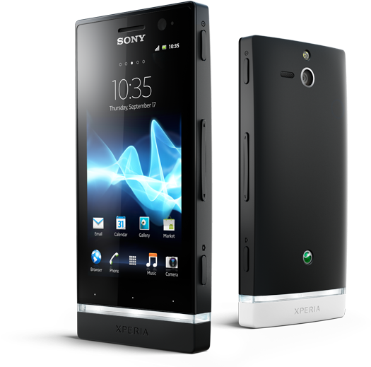 Xperia U Android Smartphone In Black And White - Sony Xperia U (940x529), Png Download