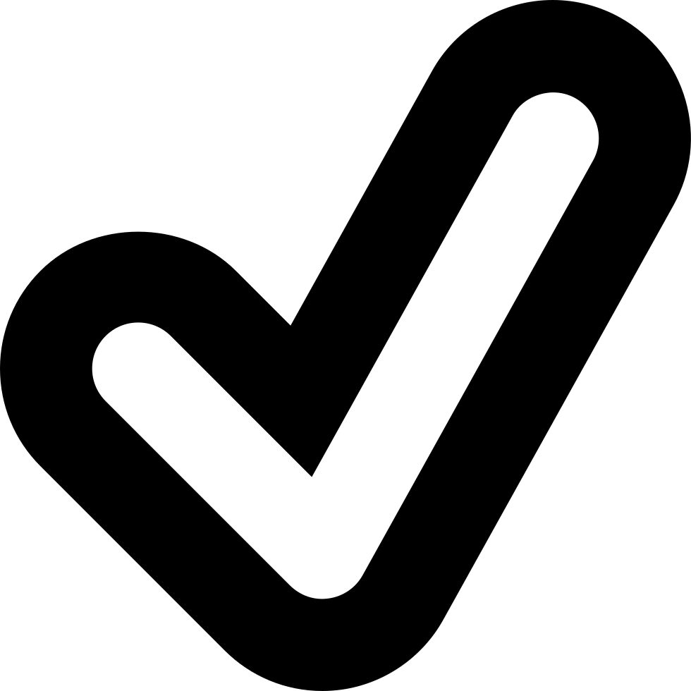 Png File - Tick Outline (980x980), Png Download