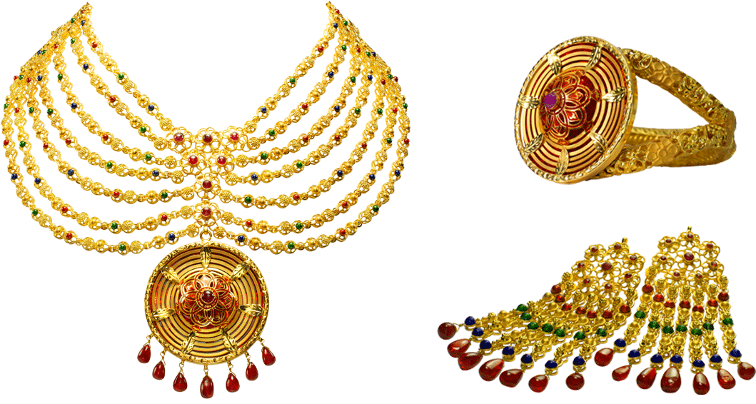 Gold Ornaments Chain Png 08 - Jewellery (1110x605), Png Download
