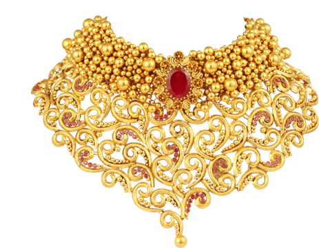 Gold Necklace - Necklace (700x507), Png Download
