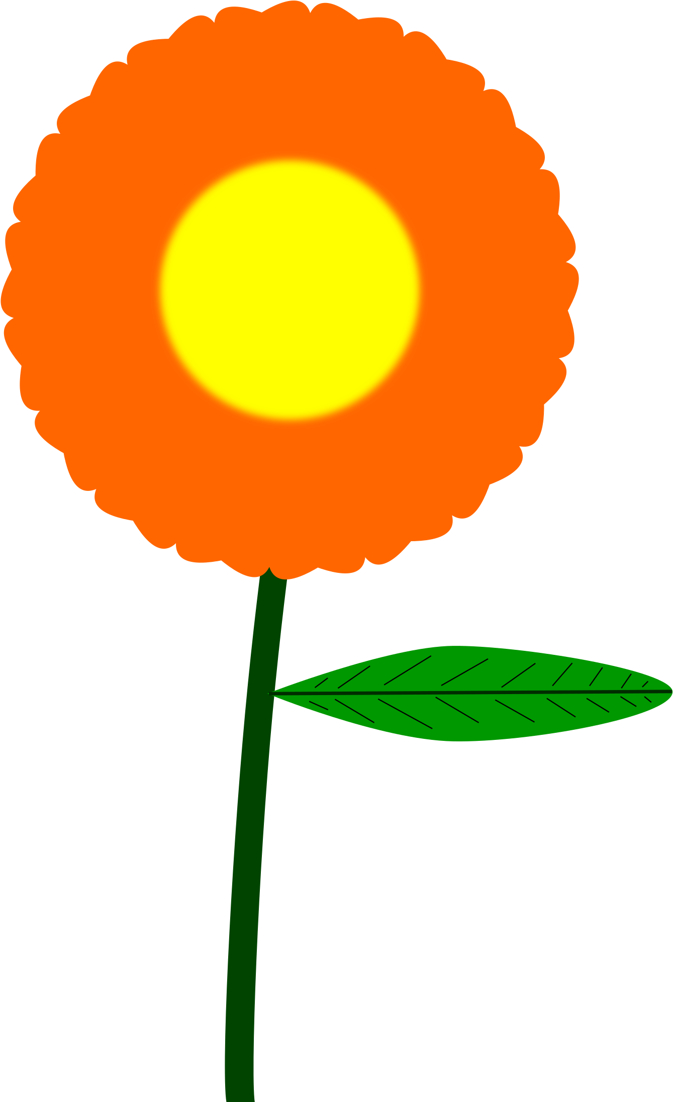 This Free Icons Png Design Of Orange Flower (1697x2400), Png Download