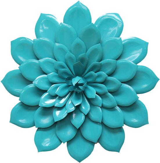 Stratton Home Decor Layered Flower Wall Décor, Turquoise (600x600), Png Download