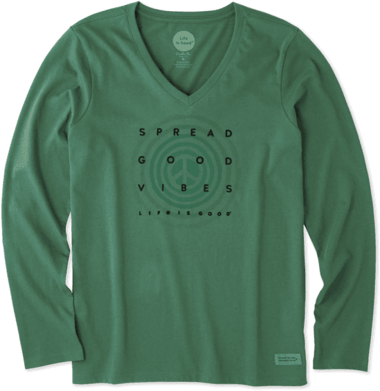 Women's Holiday Vibes Long Sleeve Crusher - Woman (570x570), Png Download