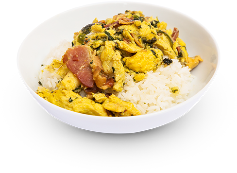 Wow Bao's Egg Bacon And Cheese Rice Bowl - Wow Bao (500x400), Png Download