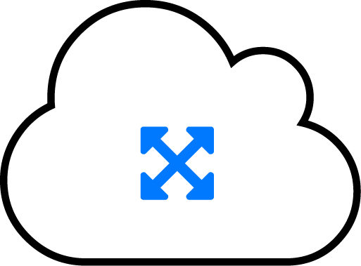 Cloud Scalability Icon (513x379), Png Download