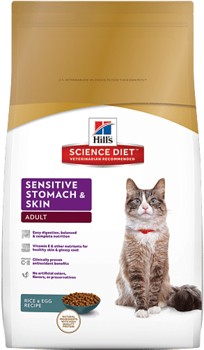 Sensitive Stomach And Skin Rice And Egg Recipe Adult - Science Diet Cat Food Sensitive Stomach And Skin (500x500), Png Download