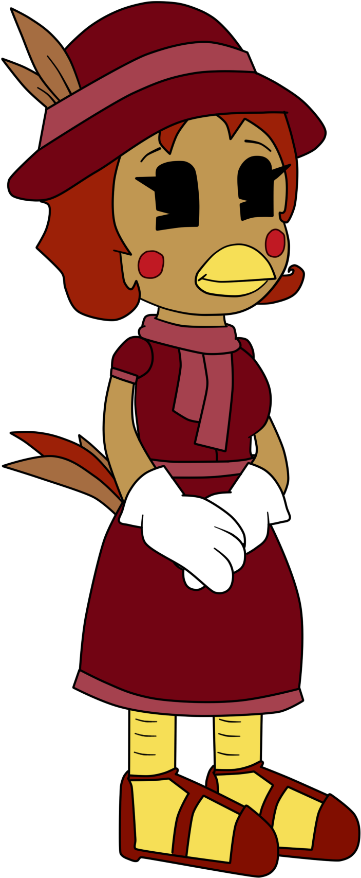 The Dancing Hen - Drawing (825x1762), Png Download