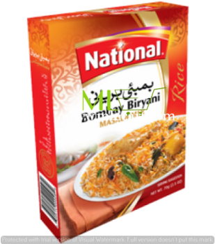 National Vegetable Bombay Biryani 70gm - National Biryani Masala Mix Powder (350x350), Png Download