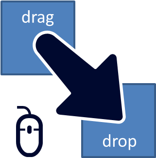 Drag & Drop Macro For Powerpoint - Drag And Drop Png (366x366), Png Download
