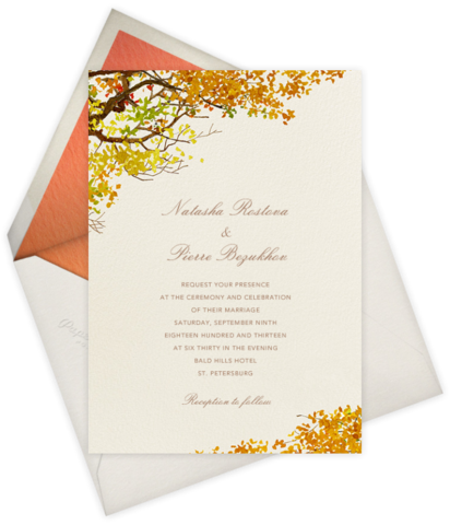 Getting Married In Autumn Or Winter And Looking For - Wedding Invitation (412x480), Png Download