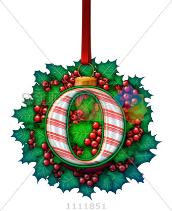 Stock Photo Of 3d Vector Candy Cane O On Holly Leaves - Christmas Day (340x418), Png Download