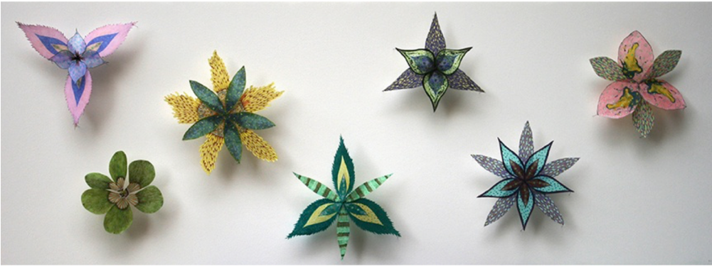 Colorburst Pinwheels , 2014, Digital Prints And Hand-colored - Paper (1000x550), Png Download