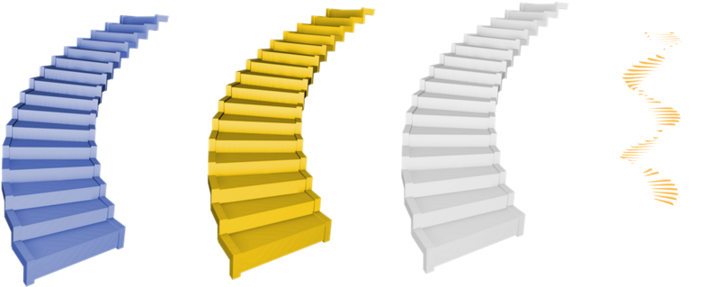 Spirial Stairs Png - Stairs (900x364), Png Download