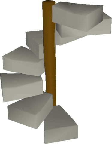 Limestone Spiral Staircase Built - Spiral Stairs (373x479), Png Download