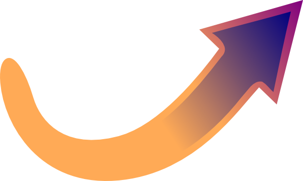 Orange-blue Arrow Png, Svg Clip Art For Web (600x359), Png Download
