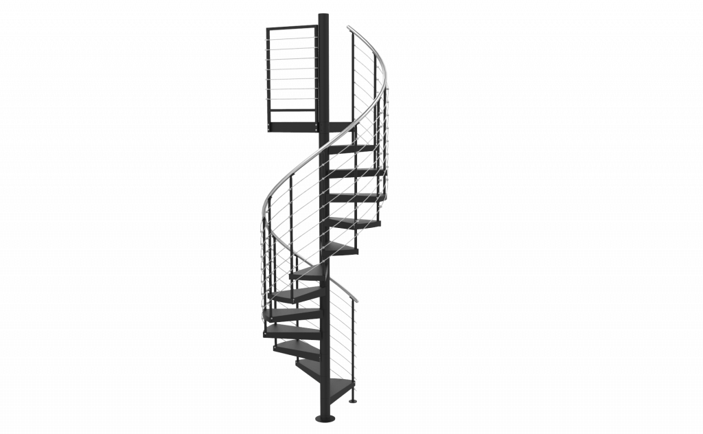 Rolling Staircase Breathtaking 48 D Horizontal 1 4 - Stairs (1024x632), Png Download