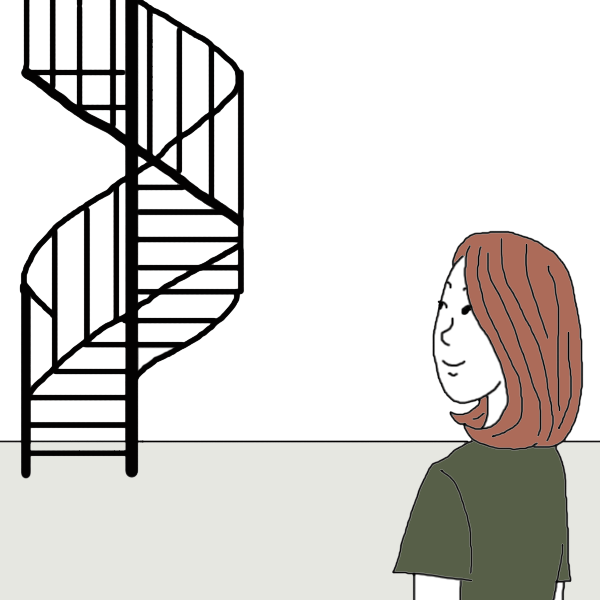 Round Stairs Cartoon (600x600), Png Download