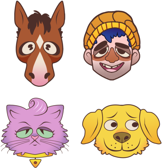Bojack Horseman Crew By Owlcoholik - Bojack Horseman Señor Peanut Butter (600x616), Png Download