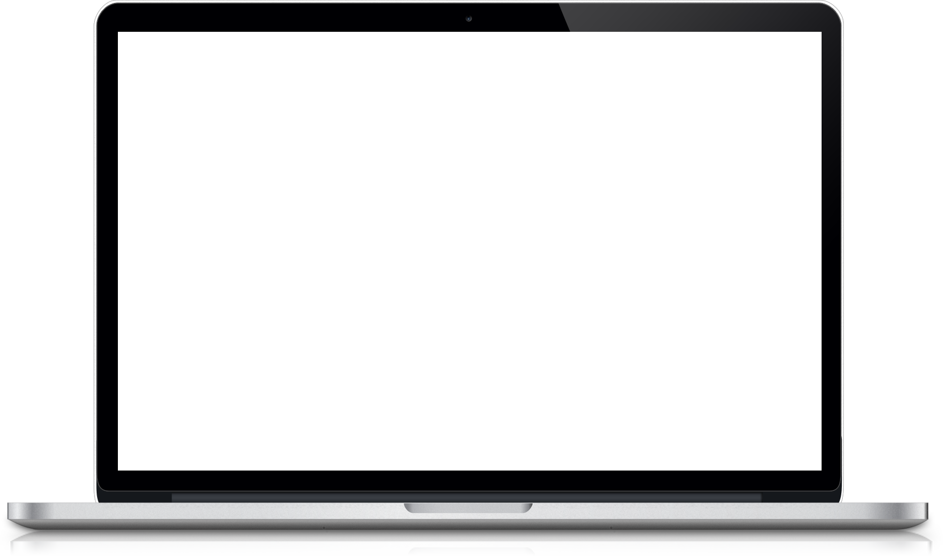 Laptop-empty - Macbook Pro Template Png (1864x1099), Png Download
