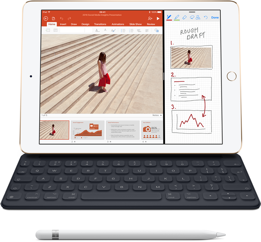 A Year With Ipad Pro - Apple Smart Keyboard And Folio Case For 10.5-inch Ipad (1024x868), Png Download