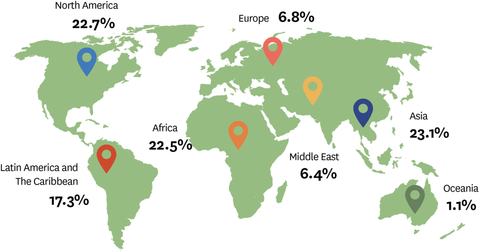 Map - Iraq Passport Visa Free (1000x537), Png Download