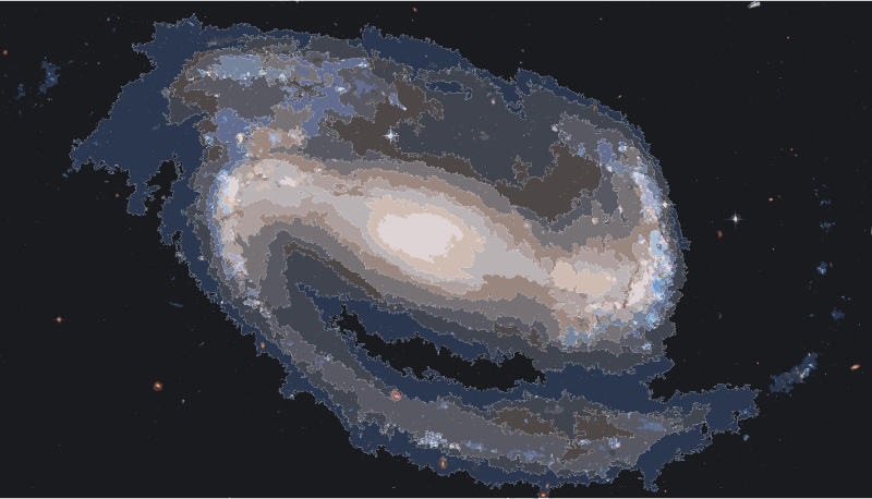 Medium Image - Barred Spiral Galaxy (800x458), Png Download