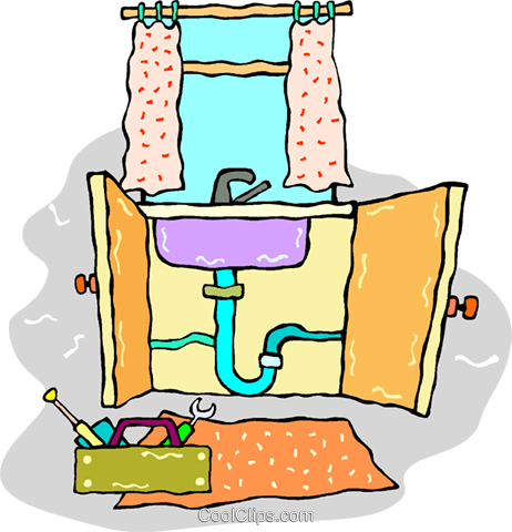 Plumbing Problem With The Kitchen Sink Royalty Free - Sanitär Clipart (462x480), Png Download